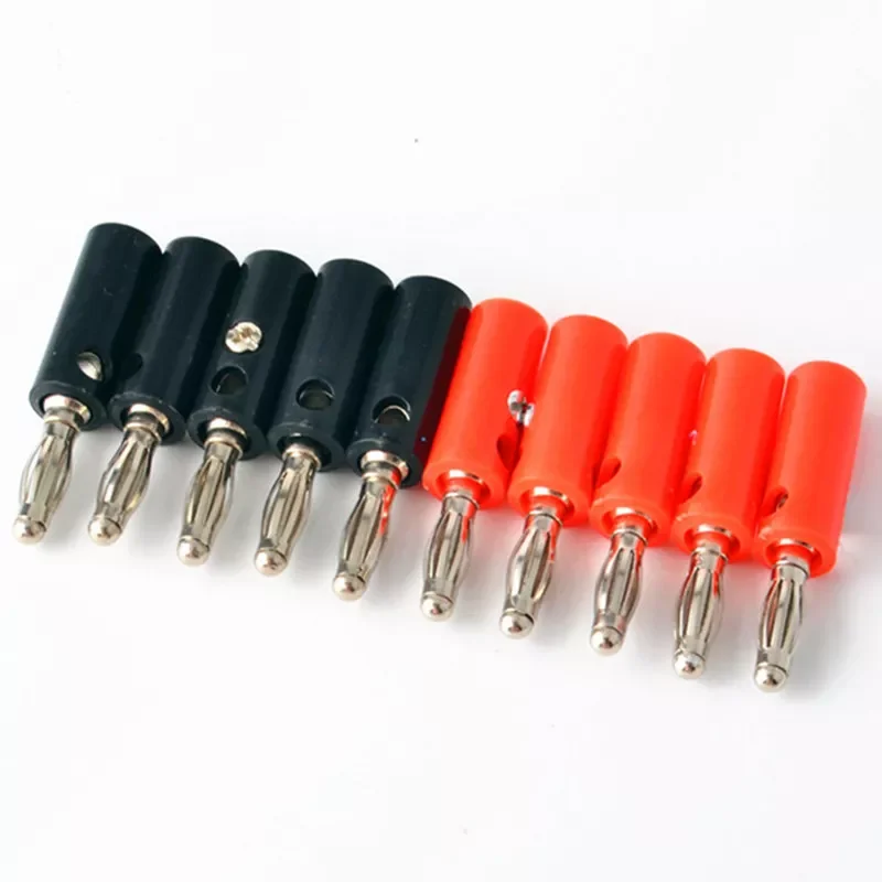 

Speaker Screw Banana Gold Plate Plugs Connectors 4mm IN STOCK FREE SHIPPING Black Red Online Wholesale Golden