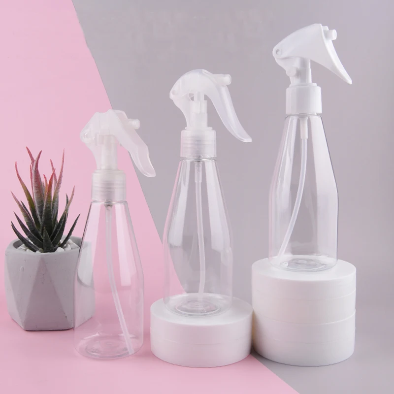 

30pcs 200ml clear empty plastic mouse spray pump cosmetic containers ,makeup colored PET bottle with trigger sprayer pump