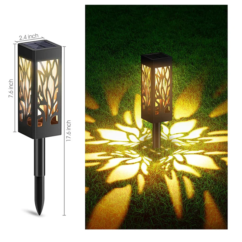 

LED Solar Powered Lawn Light Waterproof Led Light Garden Hollow Lawn Lamp Landscape Lamp Solar Lamp for Pathway Lawn Yard Decor