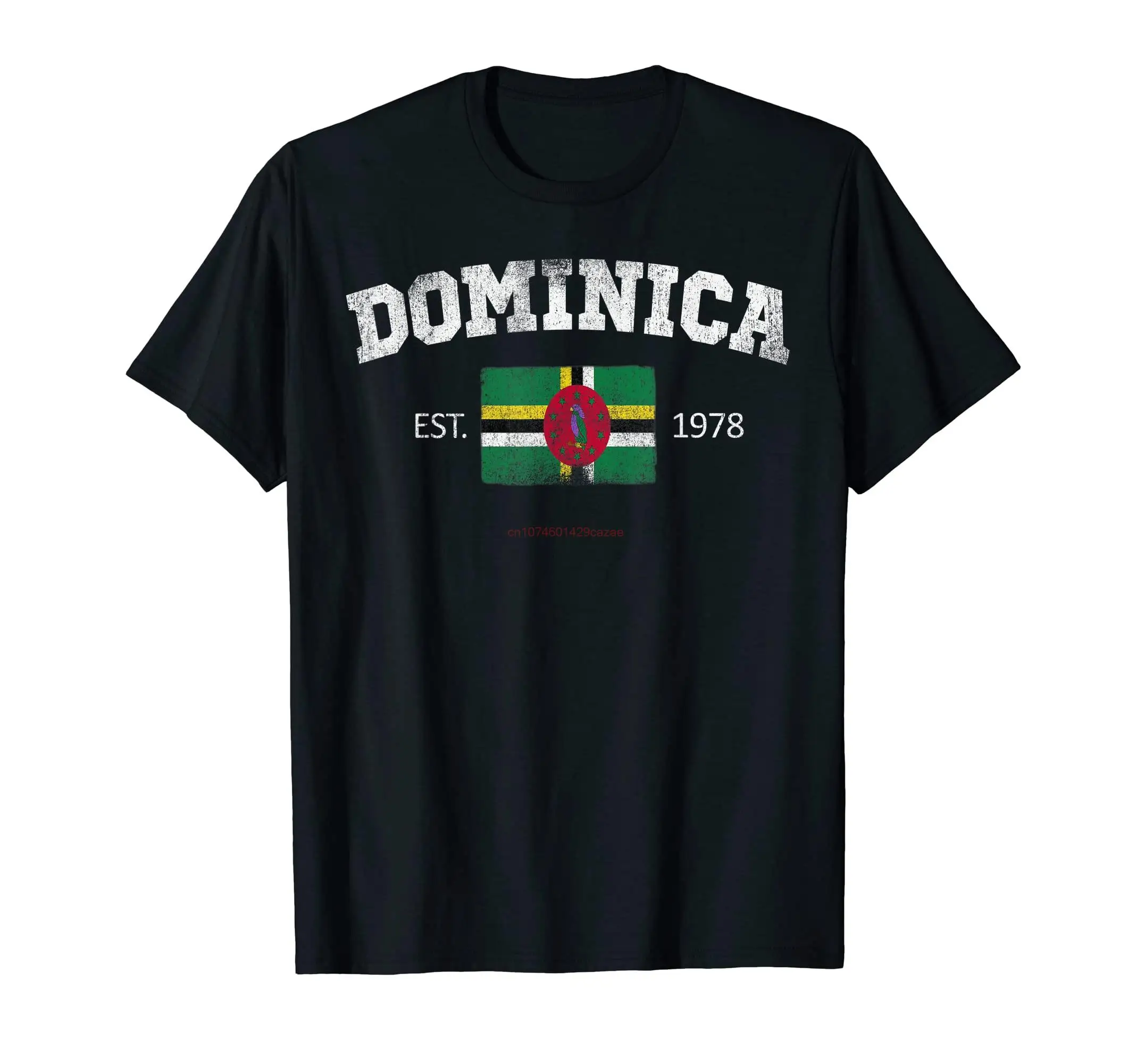 

Vintage DOMINICA Independence Day Flag Est 1978 Souvenir T-Shirt Gift Hip Hop MEN WOMEN UNISEX T Shirts Size S-6XL