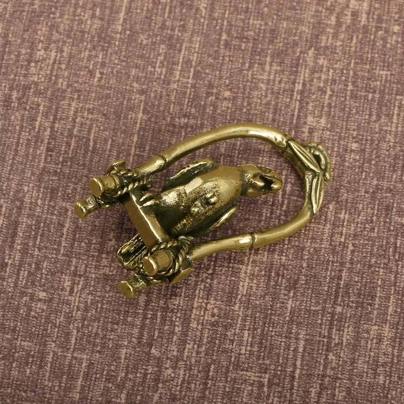 Винтажная бронзовая фигурка птичьей клетки с восемью сокровищами для