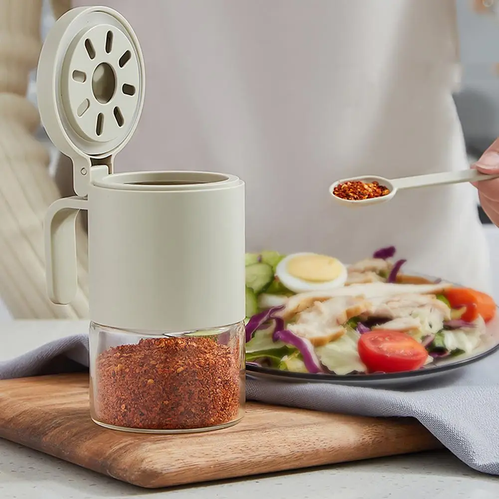 

Kitchen Condiment Jar With Handle Household Oil Salt Sugar Container Seasoning Box Condiment Canister