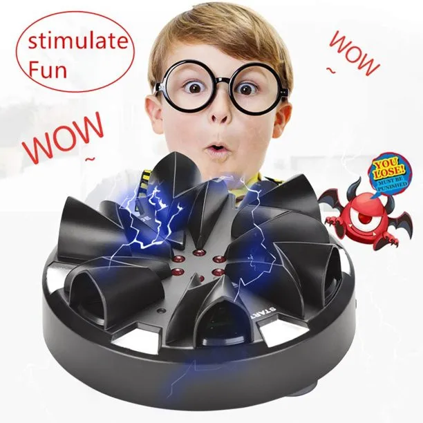 

Interesting Electric Shock Finger Game Machine Children Electric Shocking Roulette Lie Detector Punishment Props Tricky Toy
