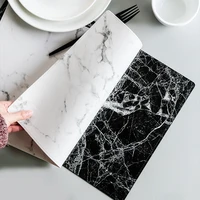 new fashion european and american style marble pattern insulation mat living room dining table mat non slip waterproof coaster