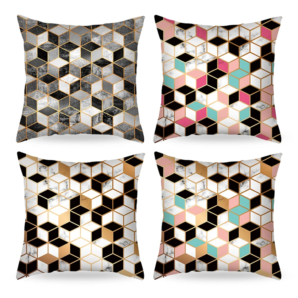 Бархатные наволочки квадратные декоративные для диванной подушки мягкие