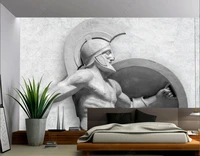 custom mural 3d photo wallpaper greek warrior stone sculpture painting bedroom home decor wallpaper for walls rolls living room