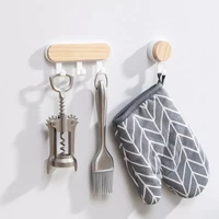 1pc decorative wall wood hooks coat scarf bag hanger kitchen accessories organizer hook home decor storage rack behind door hook