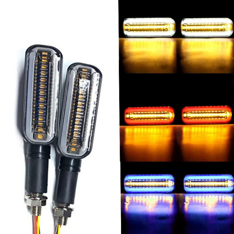 

Motorcycle Flasher Waterproof Flowing Water DRL Stop Tail Lamp Indicator Universal Moto Turn Signals Lights Accessories