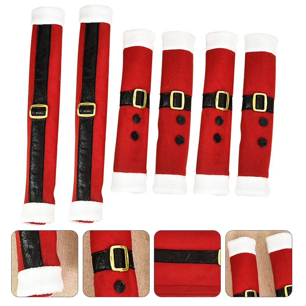 

Handle Christmas Covers Fridge Kitchen Microwave Decoration Door Dishwasher Cover Appliance Decor Protector Oven Decorations