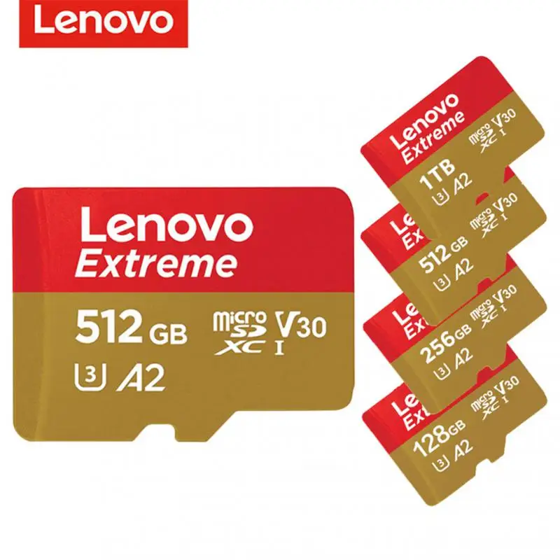 

Original Lenovo Memory Card 128GB Flash Mini Micro SD Card 32GB 64GB 256GB 512GB Class 10 High Speed Micro TF Card 64 Gb MicroSD