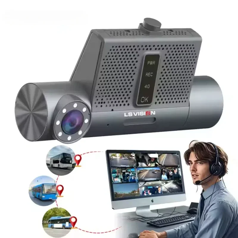 LS VISION 2-канальная Wi-Fi GPS автомобильная система Dual Len HD видеорегистратор для