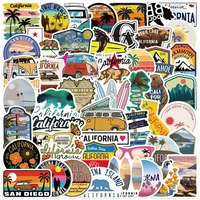 103050pcs brand new california beautiful landscape cartoon graffiti sticker decorative surfboard skateboard waterproof sticker
