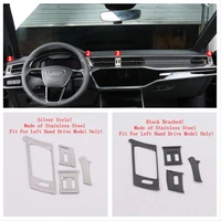 for audi a6 c8 a7 2019 2022 car dashboard air condition outlet vent silver cover trim stainless steel interior accessories