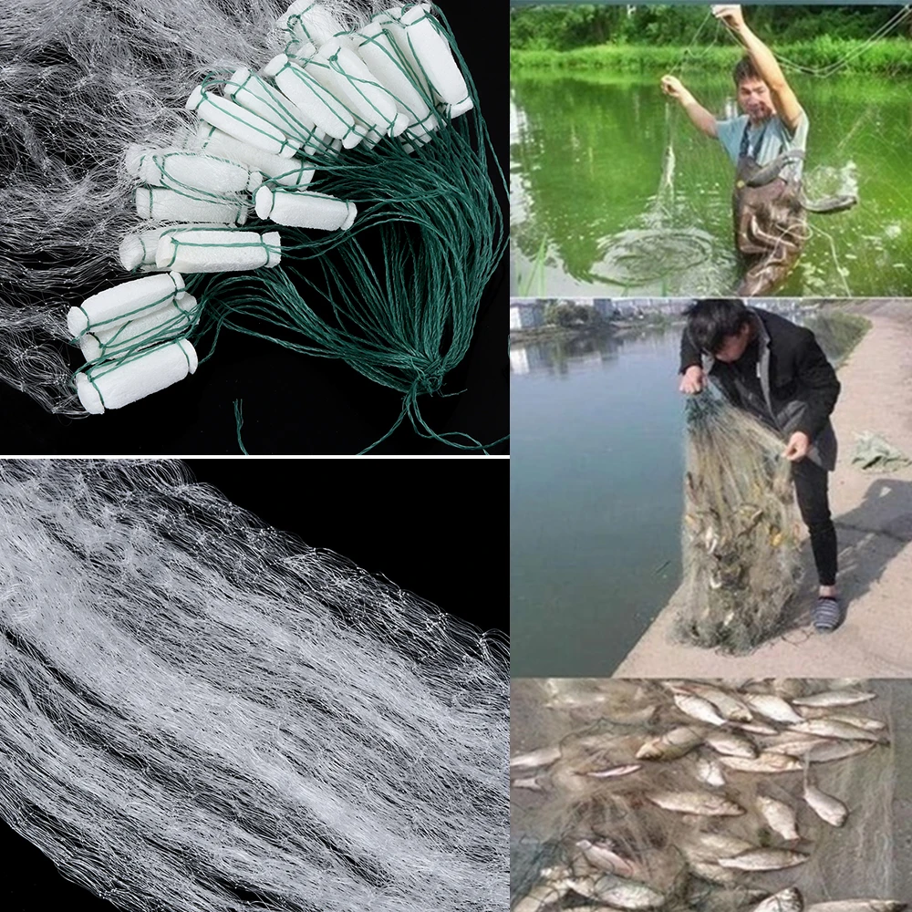 Однослойная рыболовная сеть 8 м/20 м с поплавком ловушка для хобби на открытом