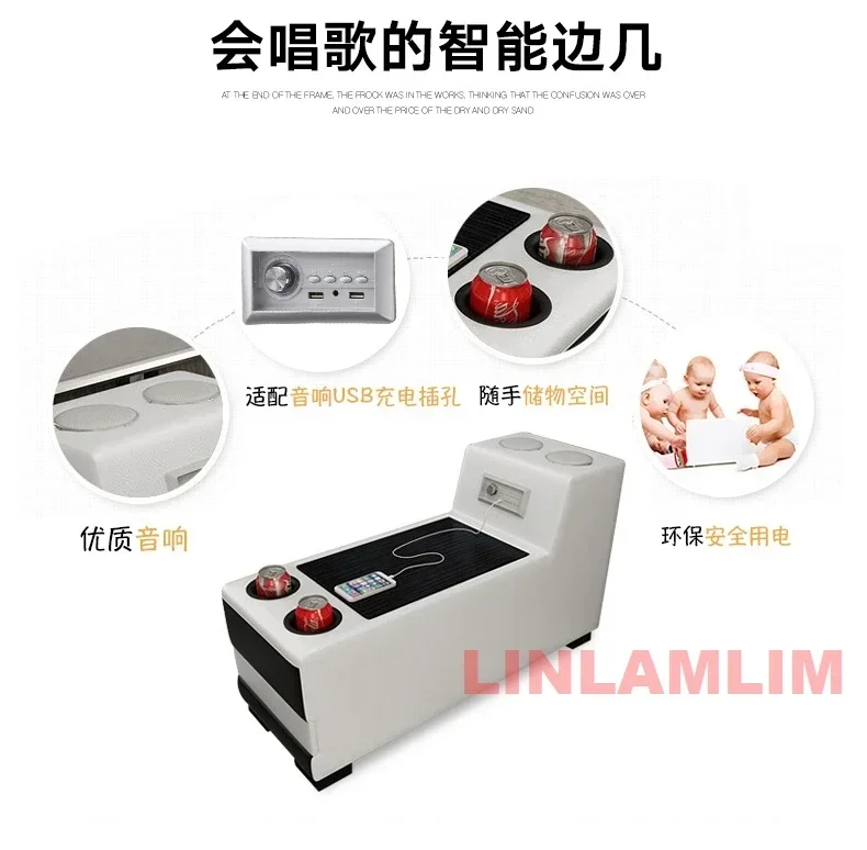 MINGDIBAO Современный итальянский секционный диван из натуральной кожи с USB и