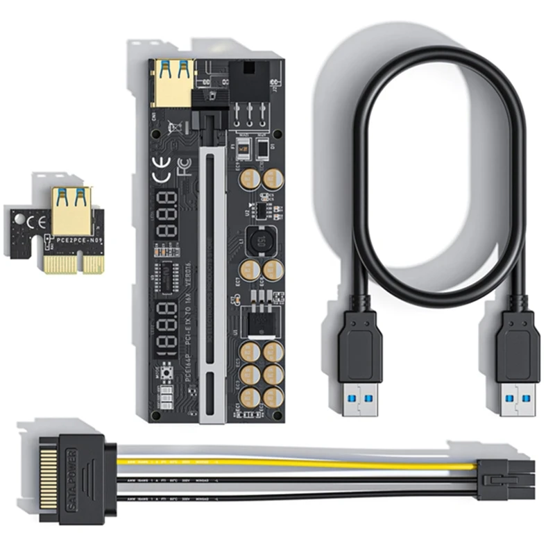 

Ver 016 PCIE Райзер PCI Express X1 на X16 удлинитель адаптер карта графическая карта удлинение RGB светильник для майнинга биткоинов
