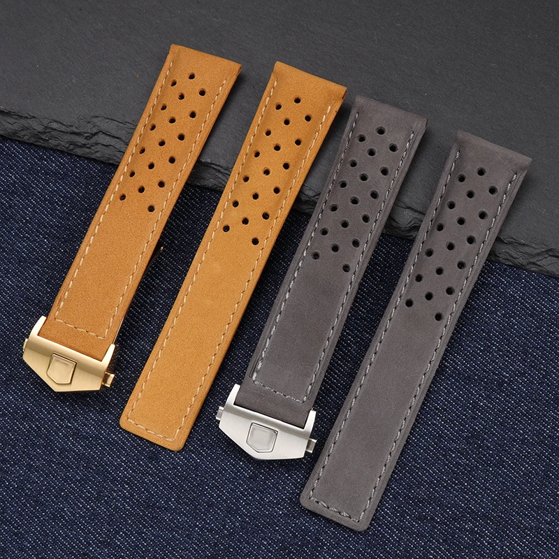 

Ремешок из натуральной кожи для мужских наручных часов, браслет со складной пряжкой для часов, цвета: коричневый, черный, серый, коровья кожа, 20 мм 22 мм