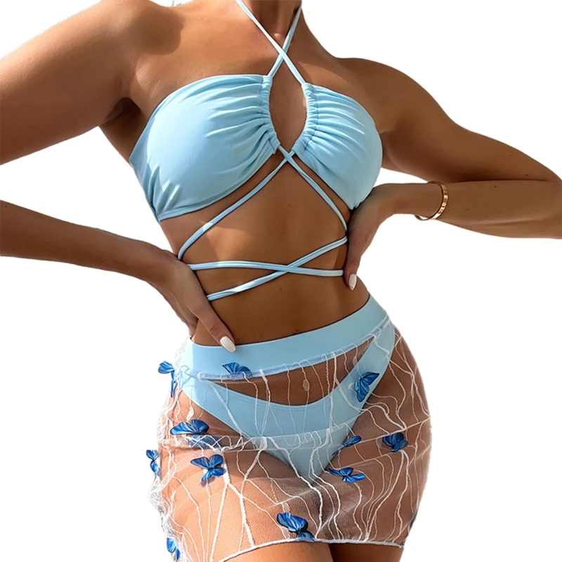 

Sexy Crisscross Front Bikini Swimwear Female Swimsuit Halter Bikini Swimming Bathing Suit Beachwear Brazilian Summer Swimsuit