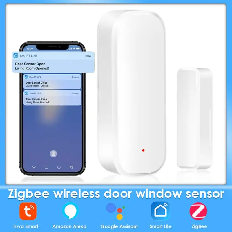 Tuya Zigbee Door Sensor Smart Home Security Window Detector Smart Home Security Alarm System Smart Life Tuya App Remote Control