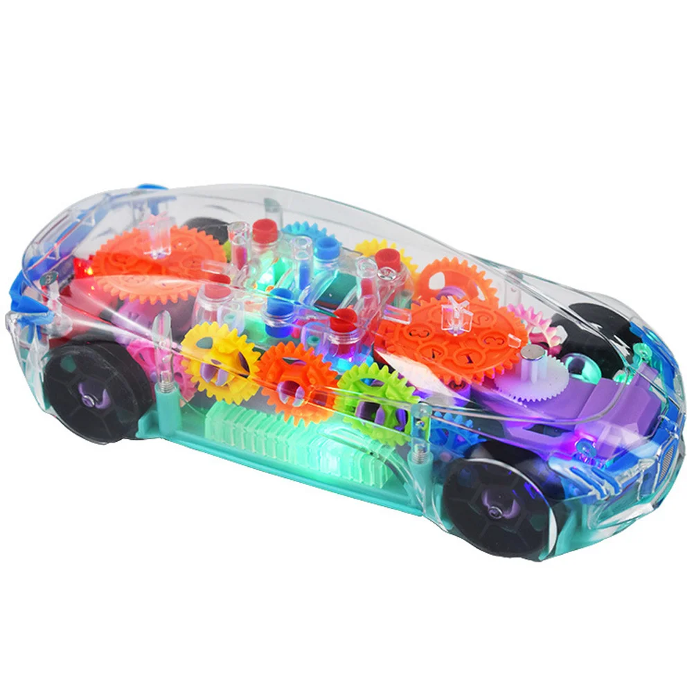 

Transparent Gear Car Operated Toy Cars Kids Electric Body Abs Toddler Musical Gears Toys
