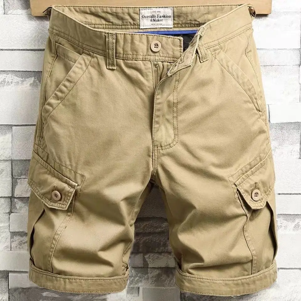 

2022 Summer Cargo Shorts Men Fashion Casual Loose Tactical Homme Shorts Casual Multi-Pocket Male Baggy Trousers Large Size Q51