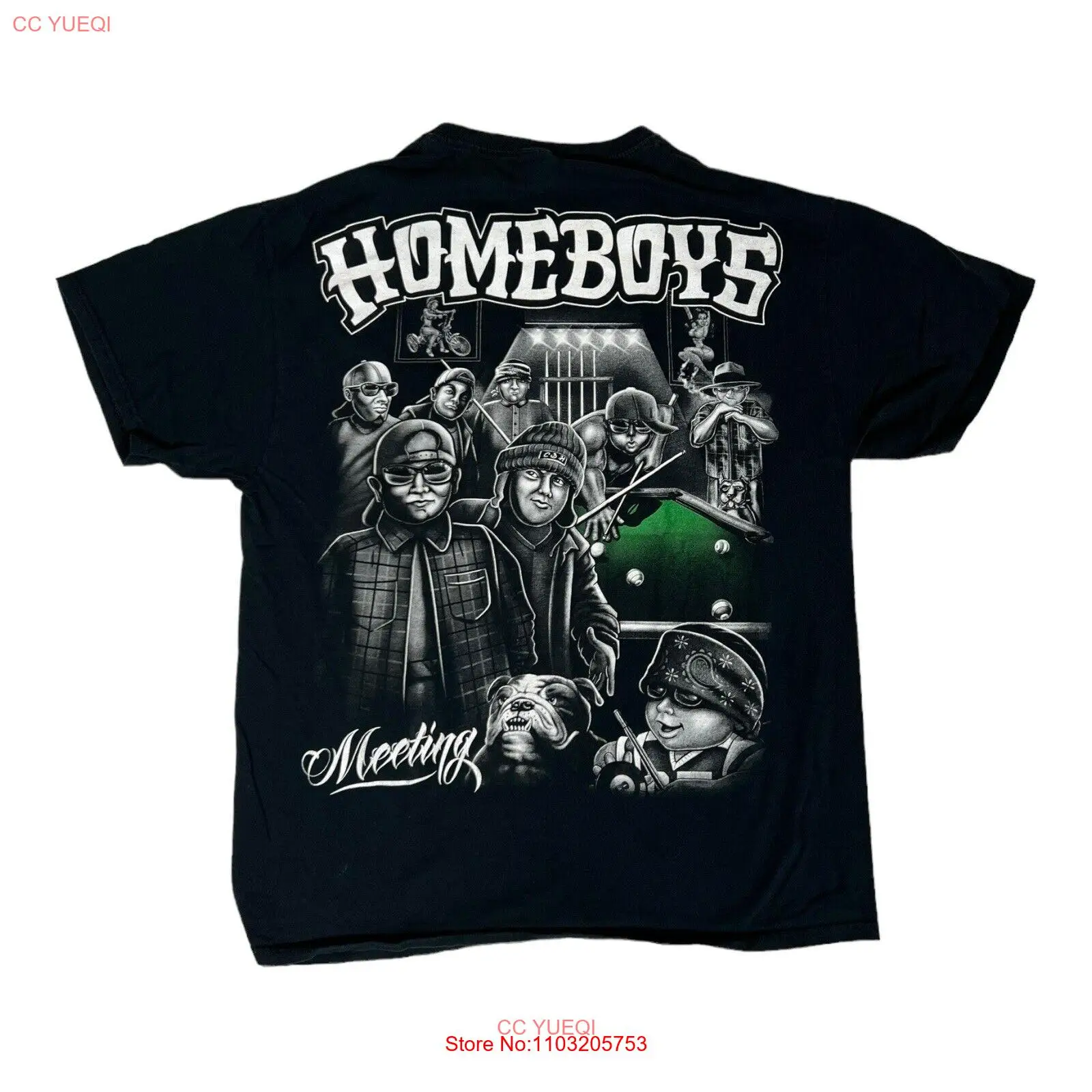 Винтажная Домашняя футболка для мальчиков большого размера Chicano Y2K