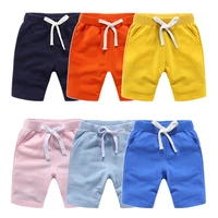 2022 children summer shorts for boys girls cotton solid elastic waist beach short sports pants toddler kids clothes dropship 10y