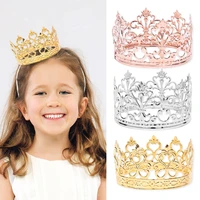 1pcs tiara goldsliver crown cake topper decor little crown children hair ornaments princess wedding birthday party supplies
