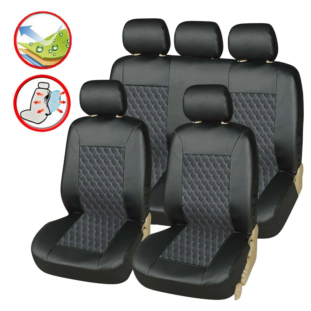 

PU Leather Car Seat Cover Set Universal Car Accessories for Brilliance Faw V5, Byd F3, Changan Cs35, Chery Tiggo 3 T11