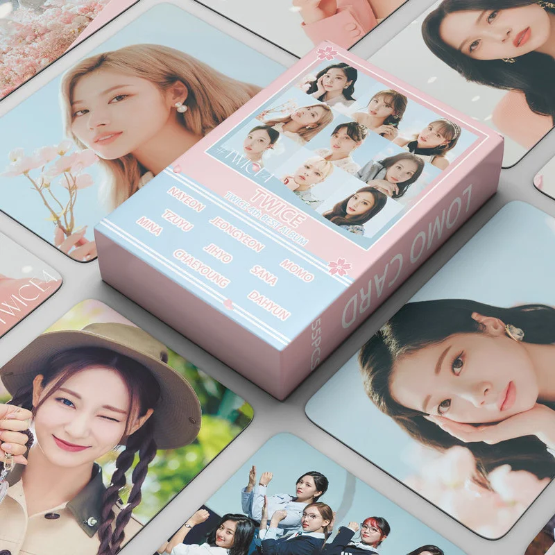 

55Pcs/Set KPOP TWICE Postcards New Album High Quality Lomo Cards HD Print Photo Cards Fans Gifts