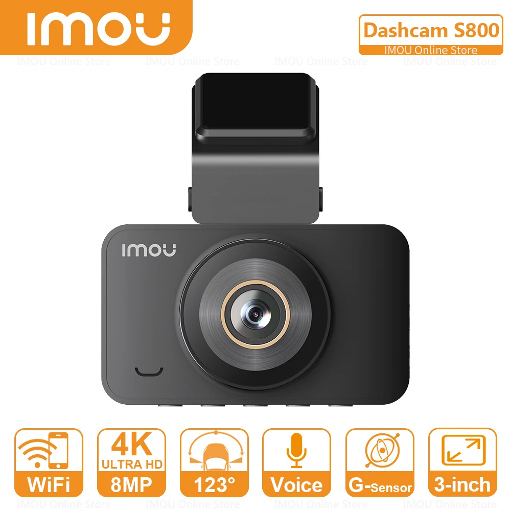 IMOU 8MP Dash Camera S800 Ultra HD Car DVR With IPS Screen 24H Parking Support Built-in GPS Collision Detection Voice Control IMOU 8MP Dash Camera S800 Ultra HD Car DVR With IPS Screen 24H Parking Support Built-in GPS Collision Detection Voice Control