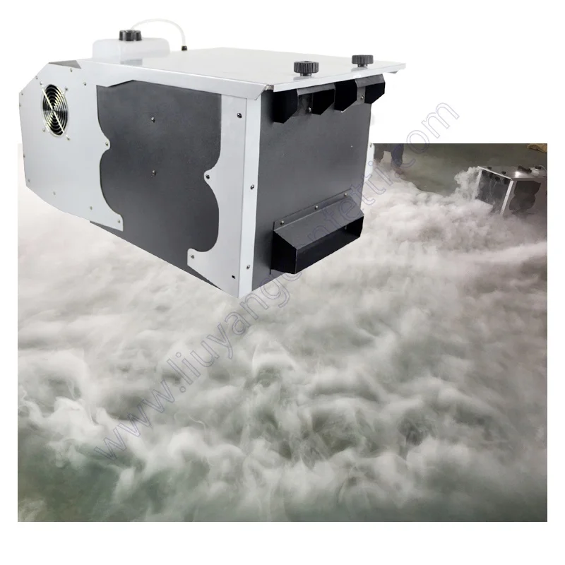 Фото Дымовая машина DMX Low Ground Dry Ice Smoke Machine для создания низкого дымового эффекта, генератор тумана для сцены, DJ-вечеринок, ночных клубов, свадеб и праздничного декора. №1