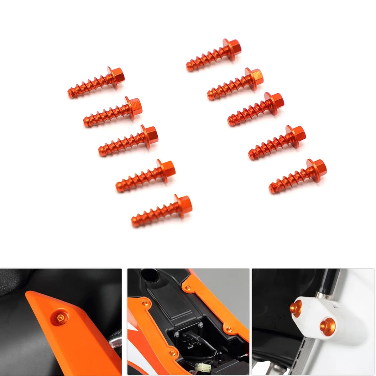 

10PCS Dirt Bikes Self Tapping Screw Bolt Kit For KTM EXC EXCF XC XCF SX SXF TPI SIX DAYS Husaberg Husqvarna 125-501 1997-2022