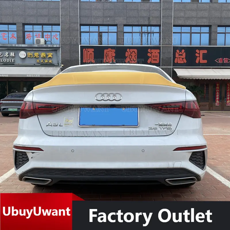 

Спойлер для заднего багажника из настоящего углеродного волокна/АБС-пластика, крыло для Audi A3 4 двери седана 2019 2020 2021 2022