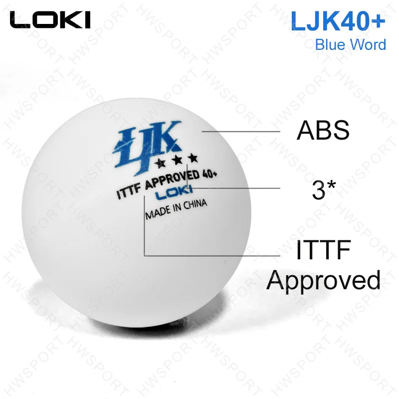 Фото LOKI LJK 40+ мячи для настольного тенниса, 3 звезды, ABS, одобренные ITTF, мячи для пинг-понга, прочные, с отскоком лучшей округлости, упаковка из 6 шт. №4