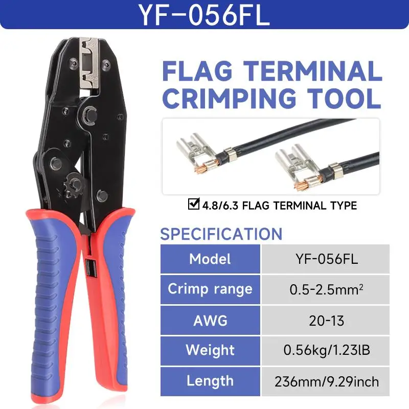 

Обжимные клещи YEFYM для наконечников 4.8/6.3