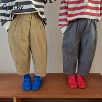 criscky baby pants solid casual trousers spring autumn new 2022 cotton girls casual pants 1 6year boy radish pants