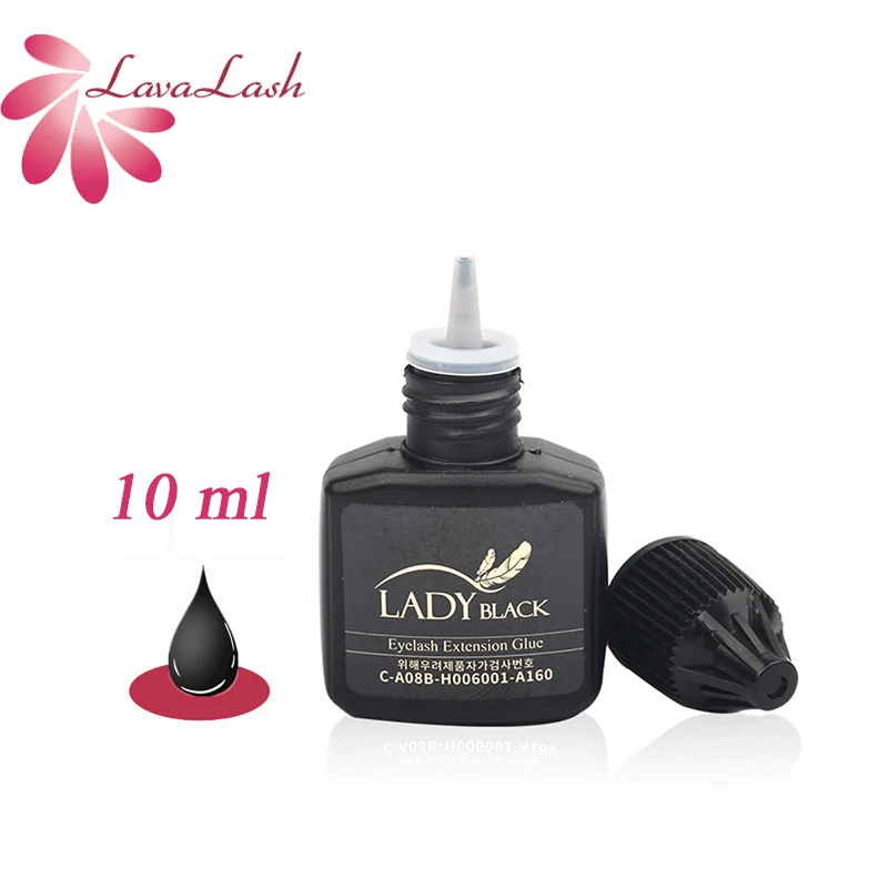 

Lady Black Glue for Eyelashes Extensions Fast Dry Liquid Black Glue Waterproof Adhesive Korea Original Makeup Tools