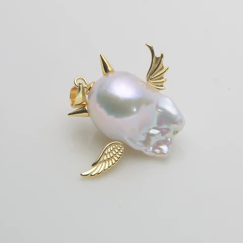 Подвеска Jane из 925 серебра, с пресноводным жемчугом в стиле барокко, черного цвета, 15-25 мм