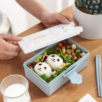 cute bento kawaii lunch box for kids japanese style childrens school lunch box with tableware bread sandwich food box plastic