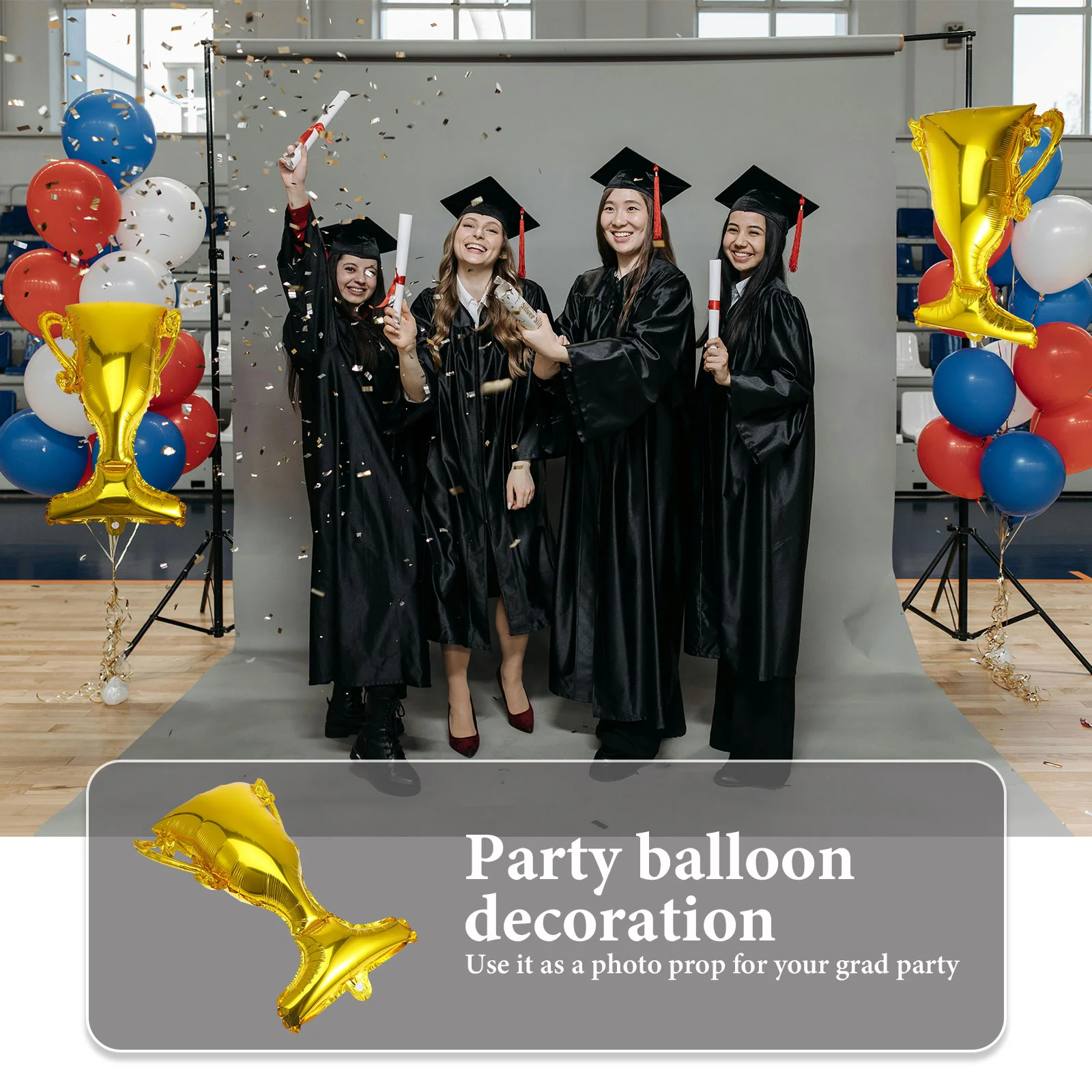 Воздушный шар с первым призом украшение для выпускного серебряные воздушные