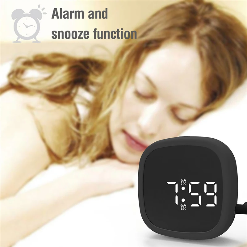 

Sound-activated Snooze Alarm Clock Shockproof Mute Alarm Clock Interior Decoration Silicone Voice Controlled Clock Trendy