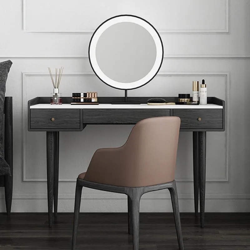 

Итальянский минималистичный сланцевый туалетный столик из цельной древесины скандинавский столик для хранения в маленькой квартире в спальне