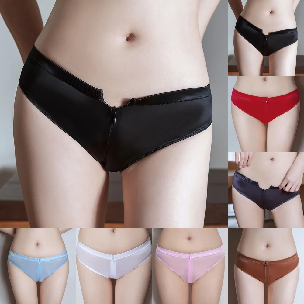 

Women's Cotton Briefs Ladies Sexy Briefs Fashion Panties Zipper Hollow Sheer Underwear Lingerie Tangas Mujer Трусы