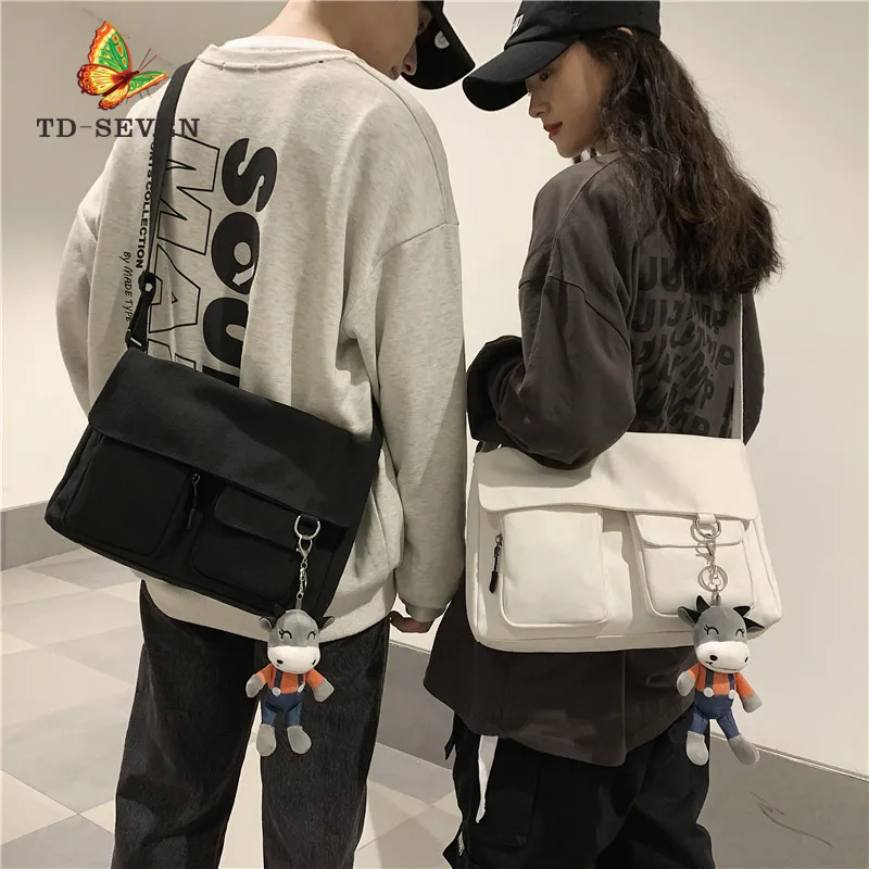 Холщовые сумки-мессенджеры для мужчин и женщин Мужская водонепроницаемая сумка