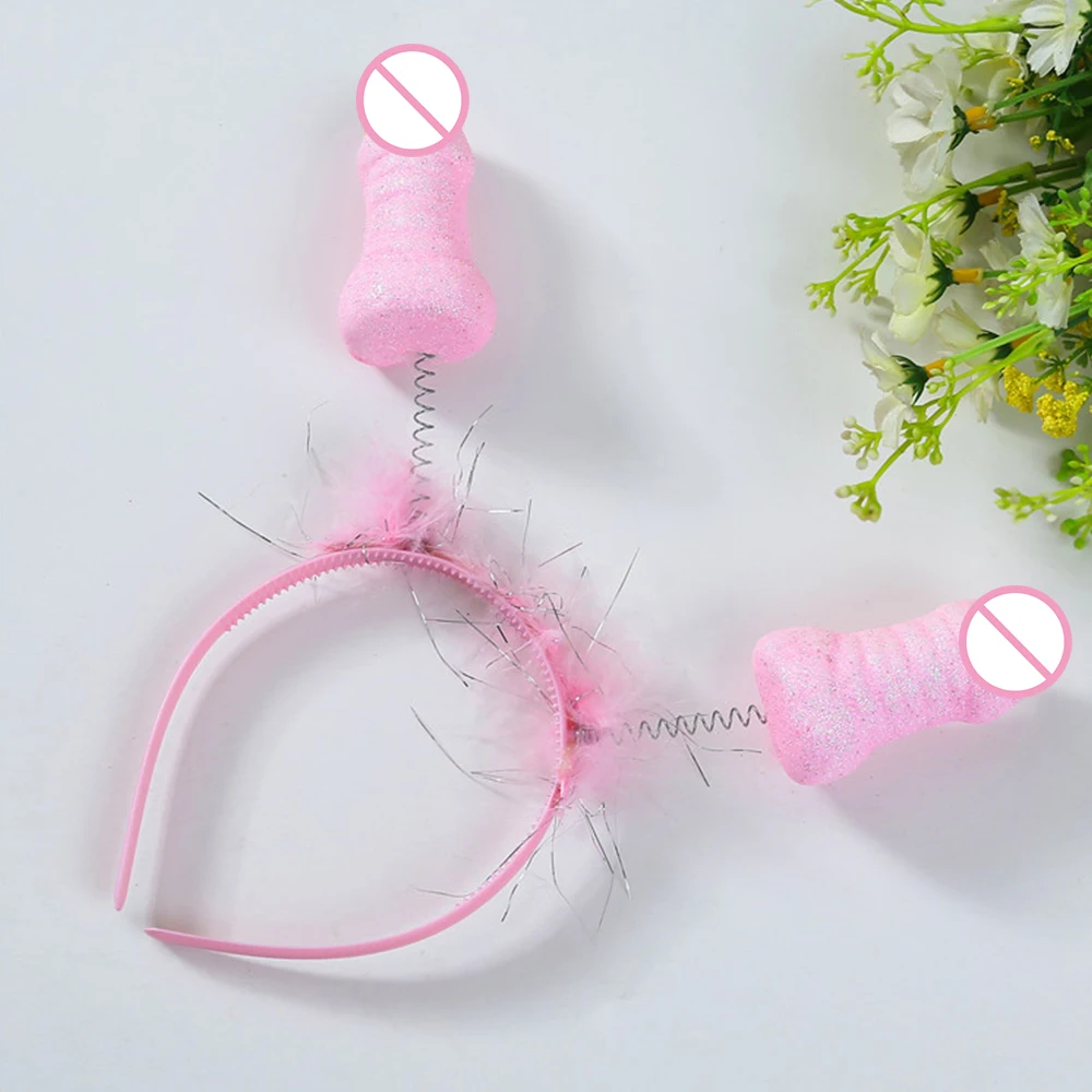 1 шт. розовая забавная тиара в форме пениса для невесты головная повязка волос