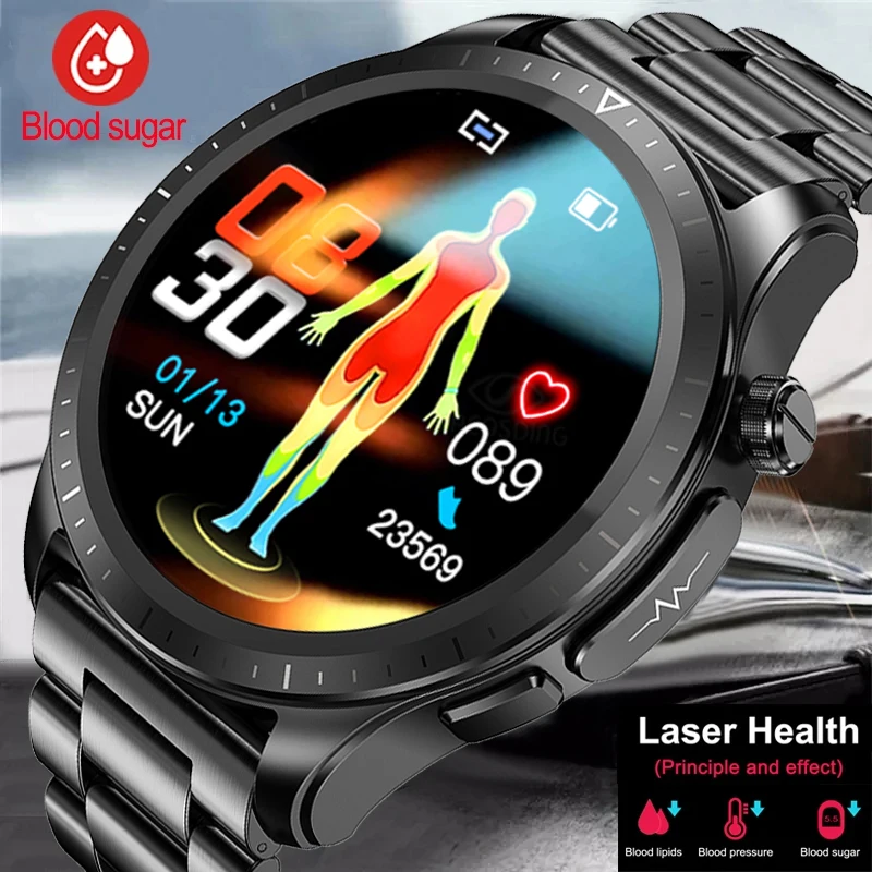 

2023 Smart Watch ECG+PPG Blood Glucose Body Temperature True Blood Oxygen Smartwatch 1.39 Inch 360*360 Screen Heart Rate Watches