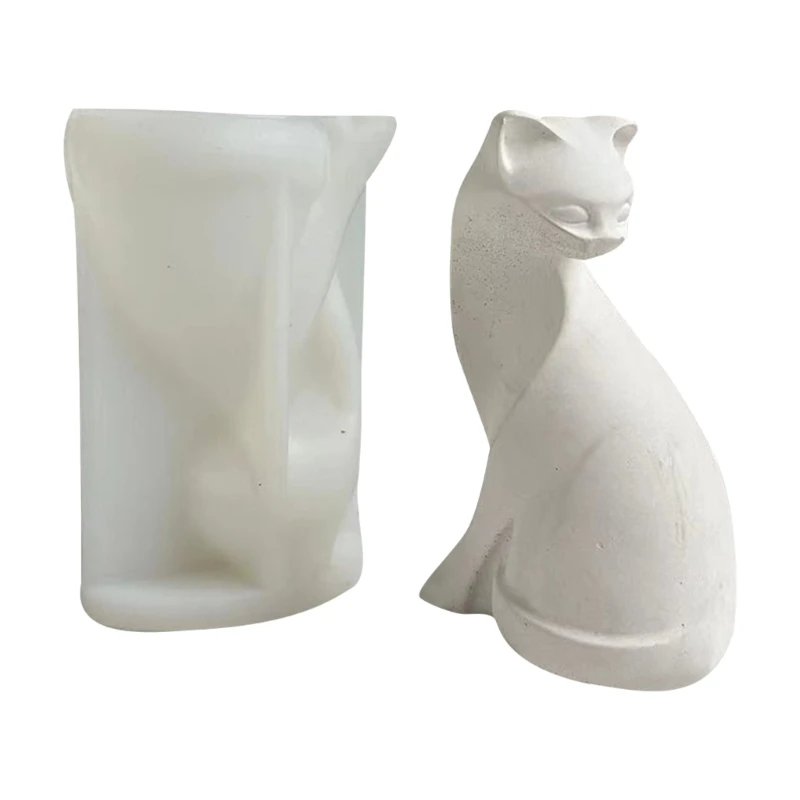 

Candle Moulds Candle Making Tools Clay Moulds Crafts Moulds Cat Shaped Silicone Material for DIY Hand-Making Lover 57BD
