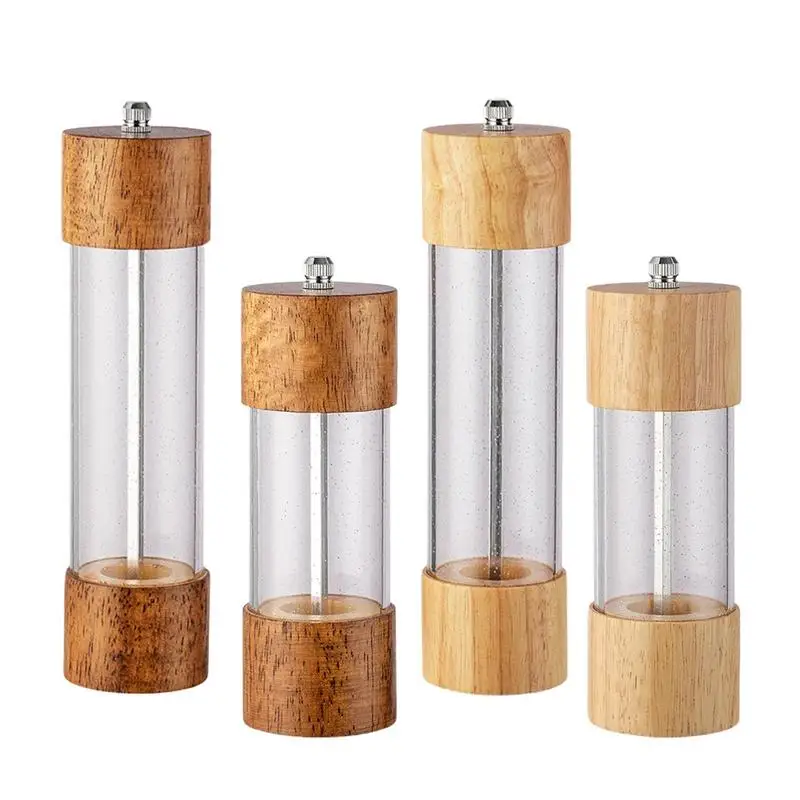 

Manual Pepper Mills Manual Salt And Pepper Grinder And Mills, Refilled Acrylic Mill Set With Customized Coarseness Ceramic Core