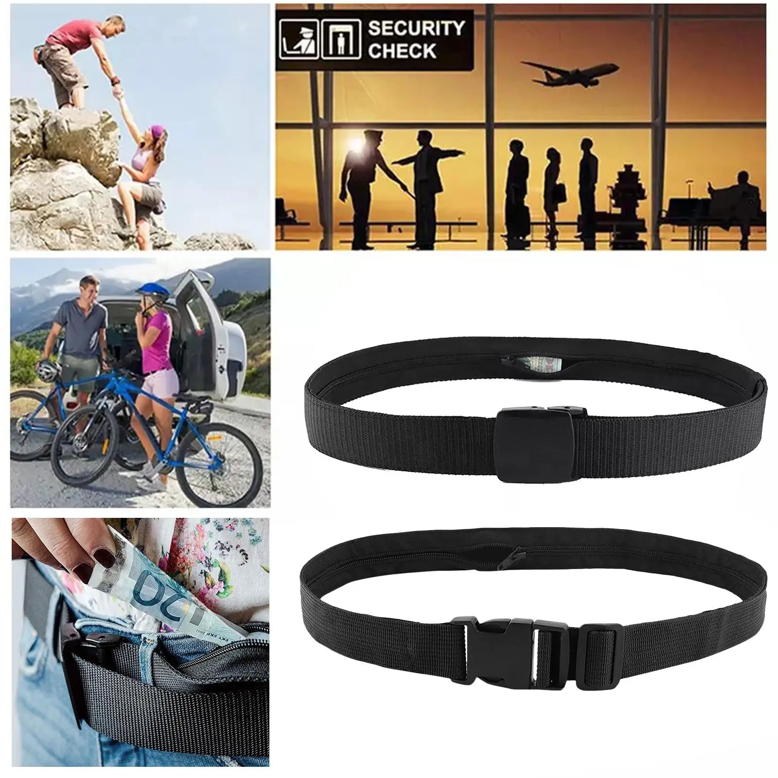 Поясной кошелек с защитой от кражи и скрытыми наличными |